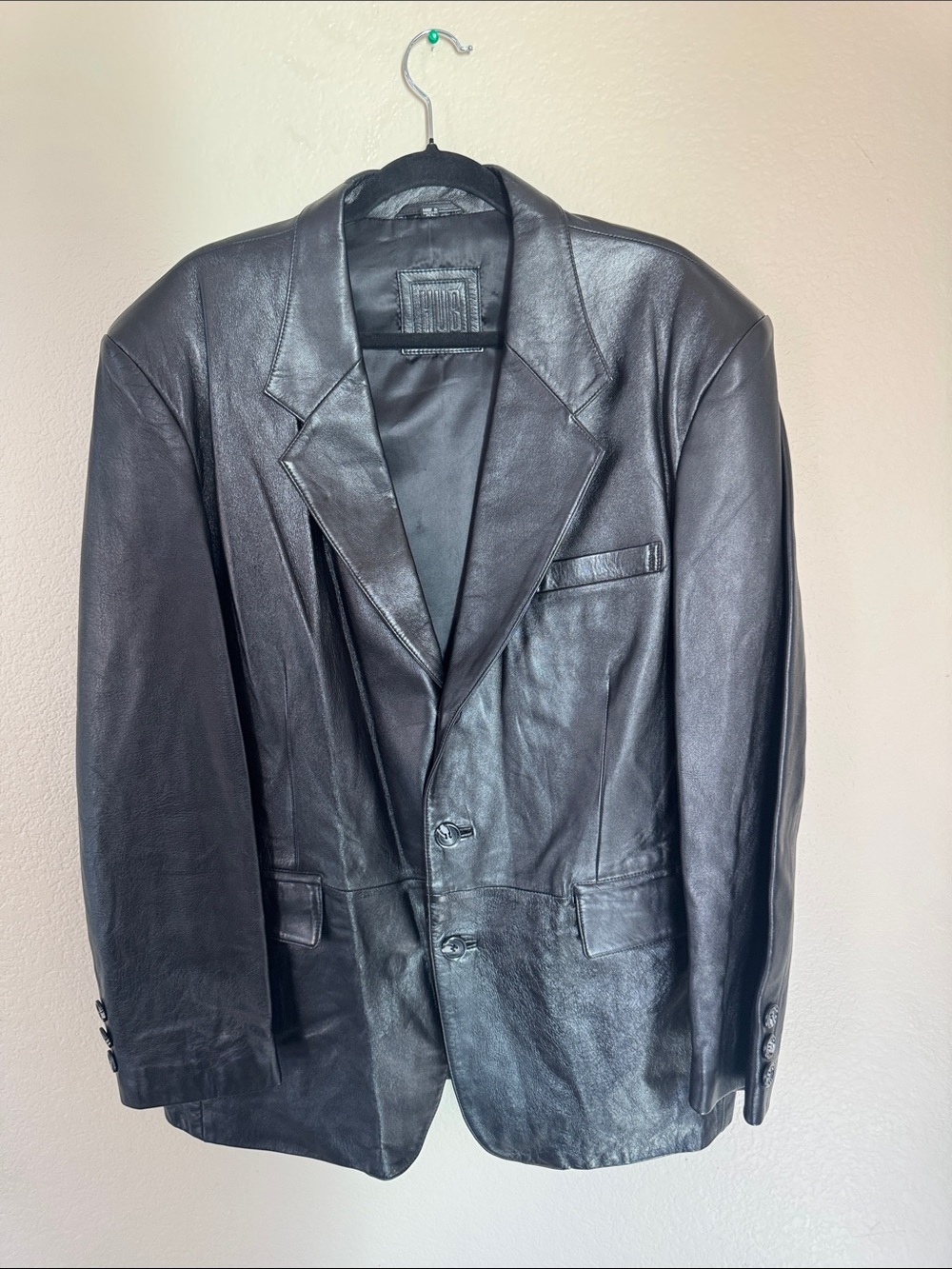 Black Leather Blazer - Classic Men's Leather Sport Coat